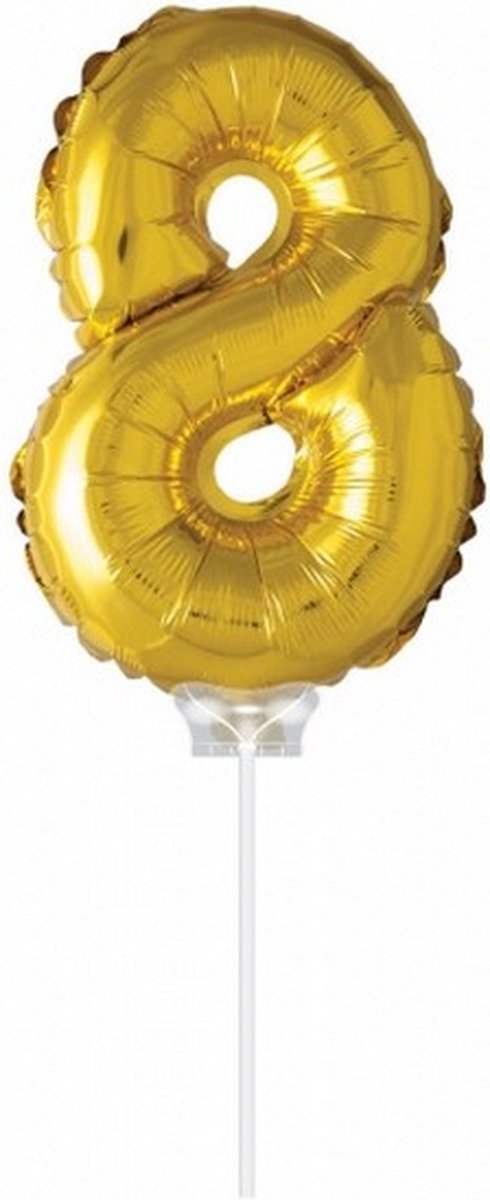 Folie ballon 8 goud 40cm