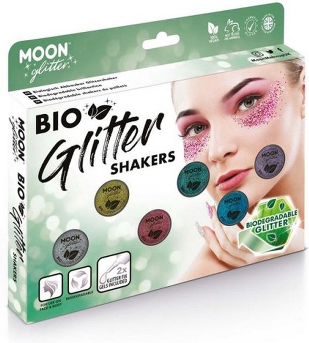 Glitter Shakers 6 stuks 10 gr multicolor