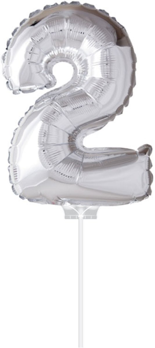 Haza Original Folie Ballon 2 Zilver 40cm