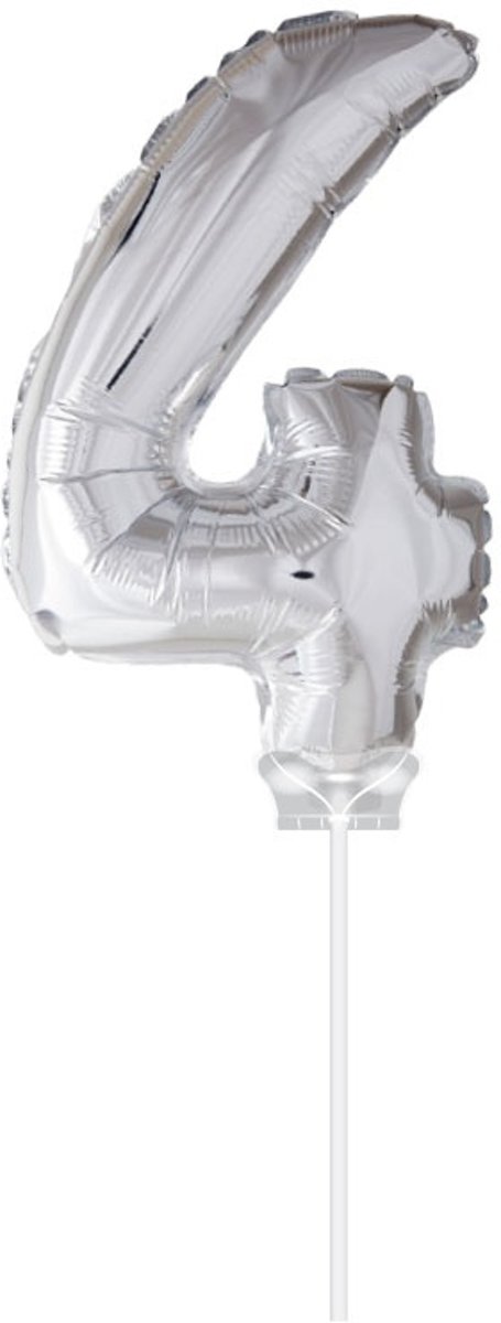 Haza Original Folie Ballon 4 Zilver 40cm