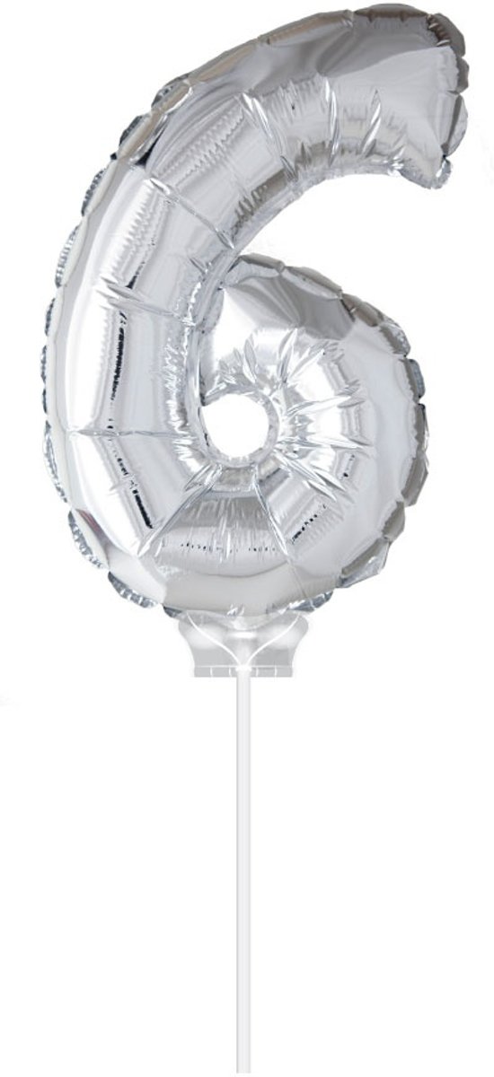 Haza Original Folie Ballon 6 Zilver 40cm