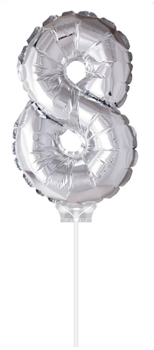 Haza Original Folie Ballon 8 Zilver 40cm