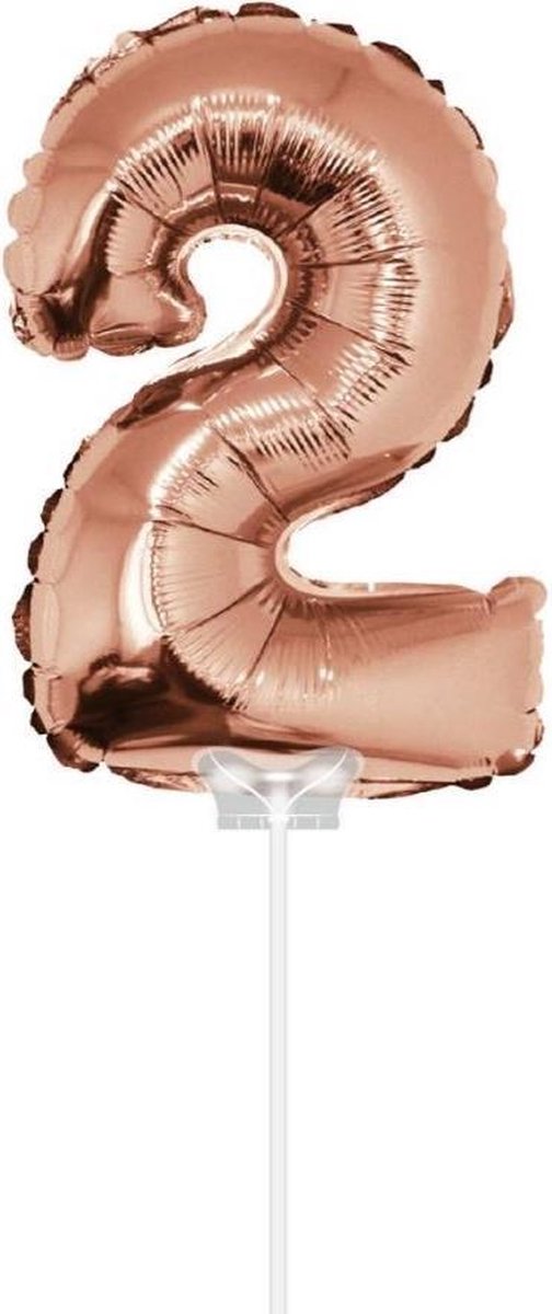 Haza Original Folieballon Cijfer 2 40 Cm Folie Rosé Goud