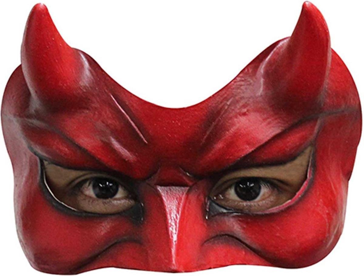 Haza Original Halfmasker Red Horns Unisex One Size