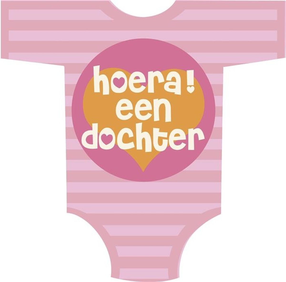 Haza Original Huldebord hoera Een Dochter Roze