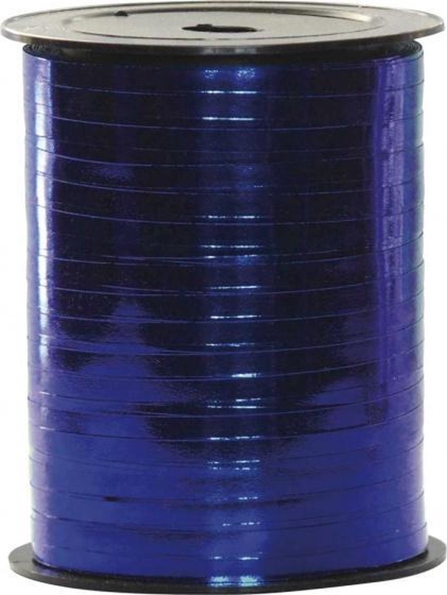 cadeaulint 500 m x 5 mm metallic blauw