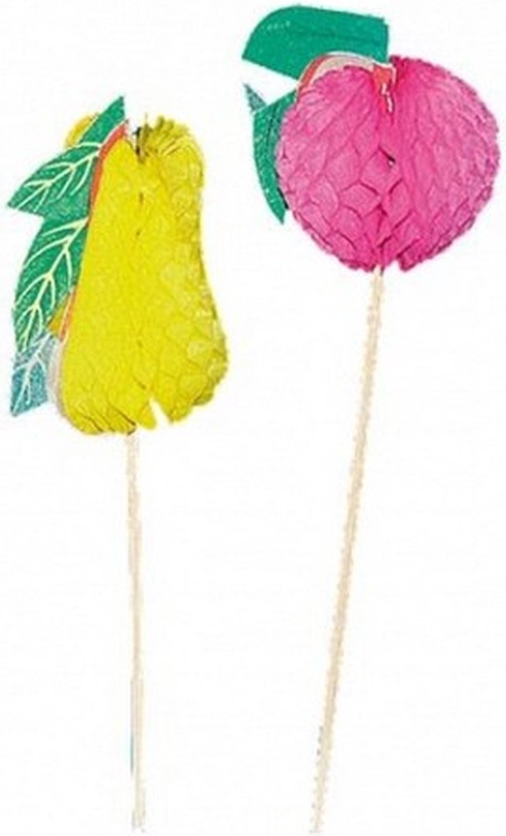 cocktailprikkers fruit 6 stuks multicolor