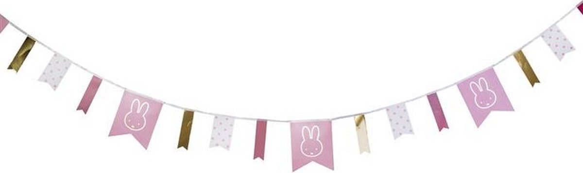 slinger Nijntje baby papier roze 4 meter