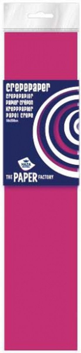 10x Crepe papier plat neon fuchsia 250 x 50 cm - Knutselen met papier - Knutselspullen