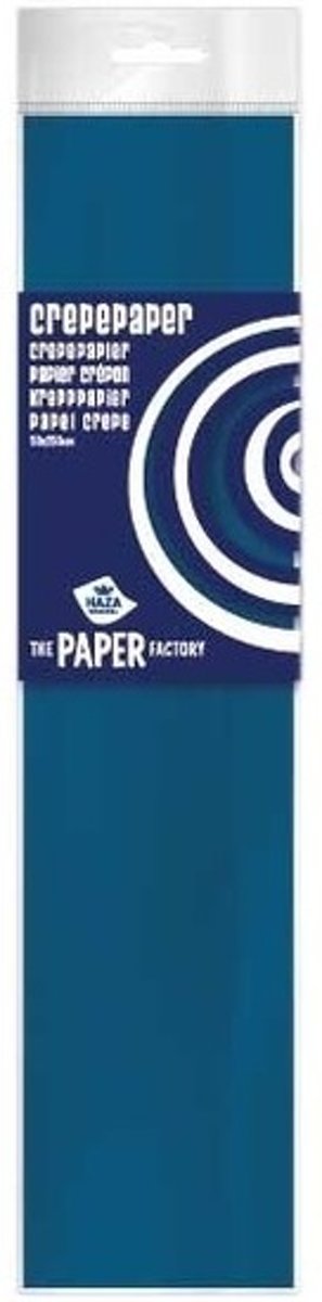 10x Crepe papier plat petrol blauw 250 x 50 cm - Knutselen met papier - Knutselspullen