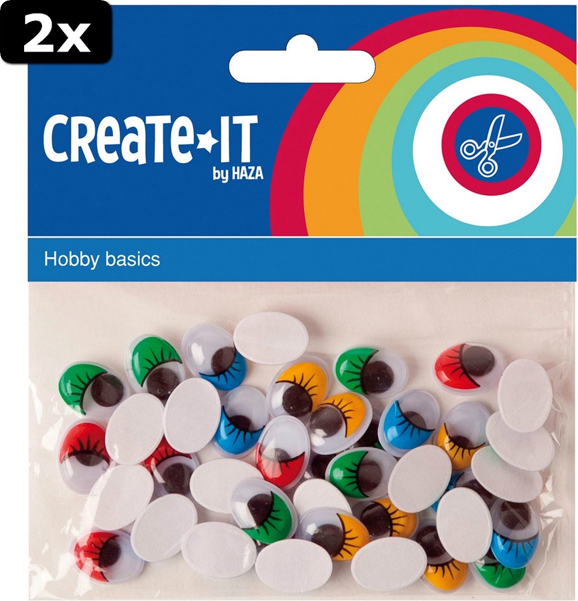 2x Create-It Knutselset Bewegende Ogen 75stuks