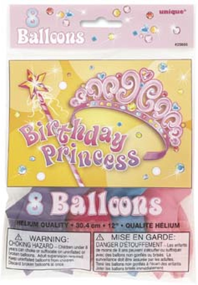 8 prinsessen ballonnen