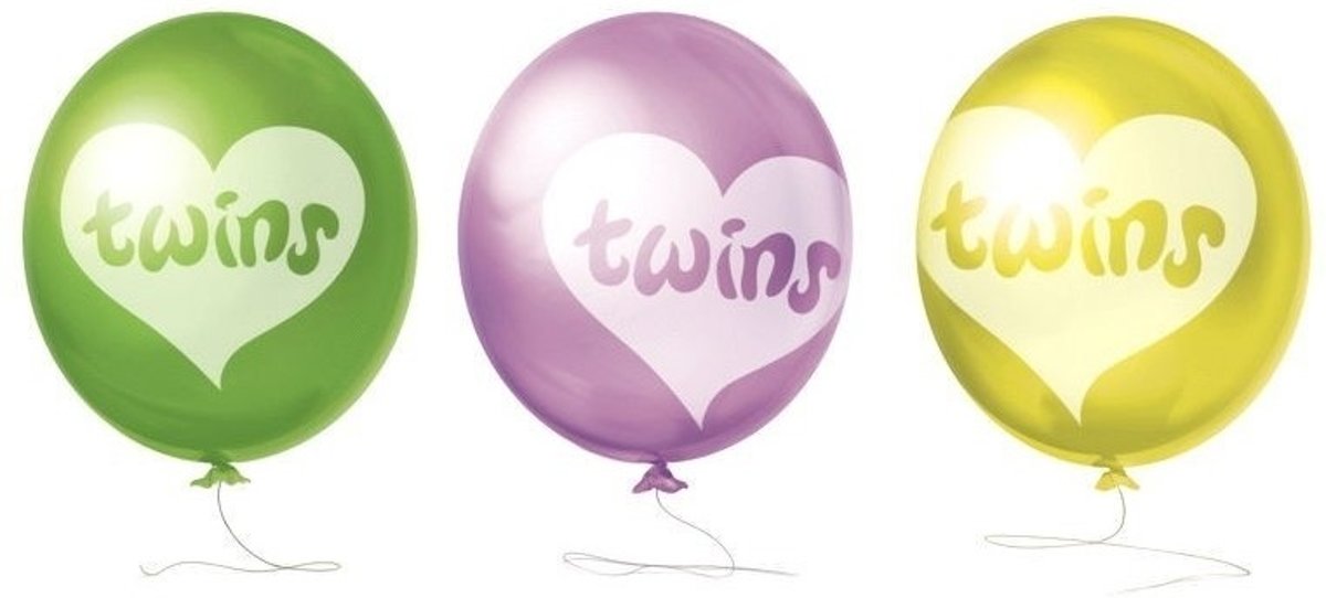 Ballonnen Twins 10 stuks 25 cm