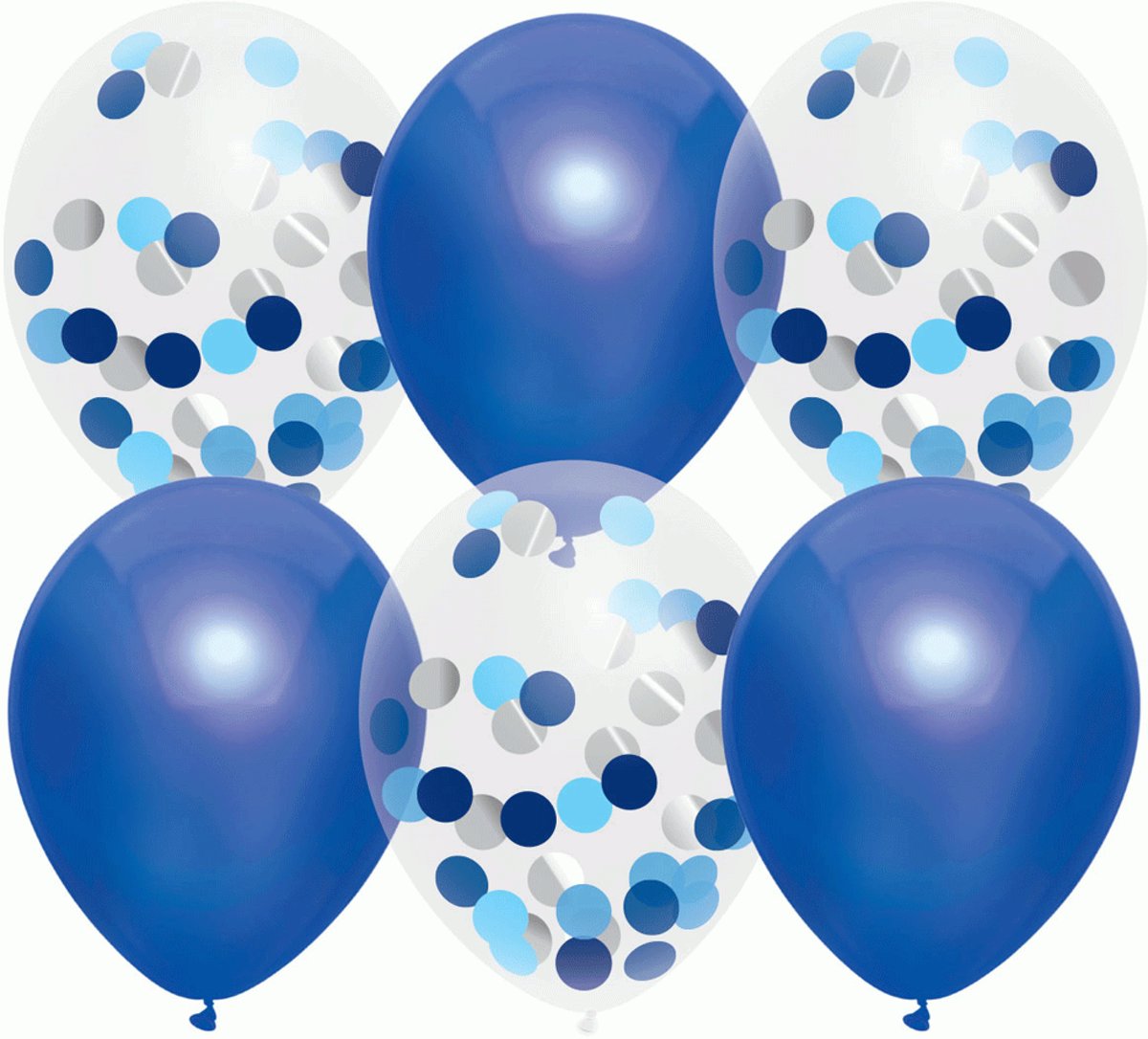 Confetti Ballonnen Marine Blauw - 6 stuks