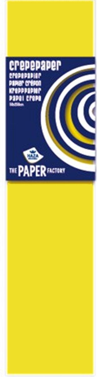 Crepe papier 250 cm - Geel - Gratis Verzonden