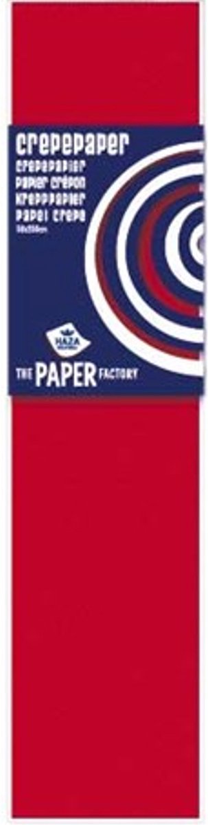 Crepe papier 250 cm - Rood - Gratis Verzonden