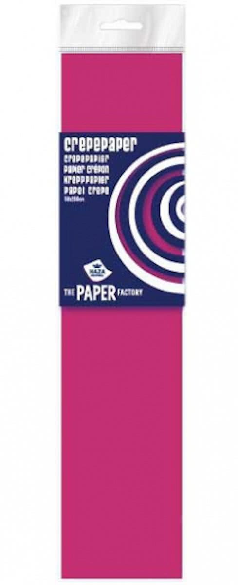 Crepe papier plat neon fuchsia 250 cm