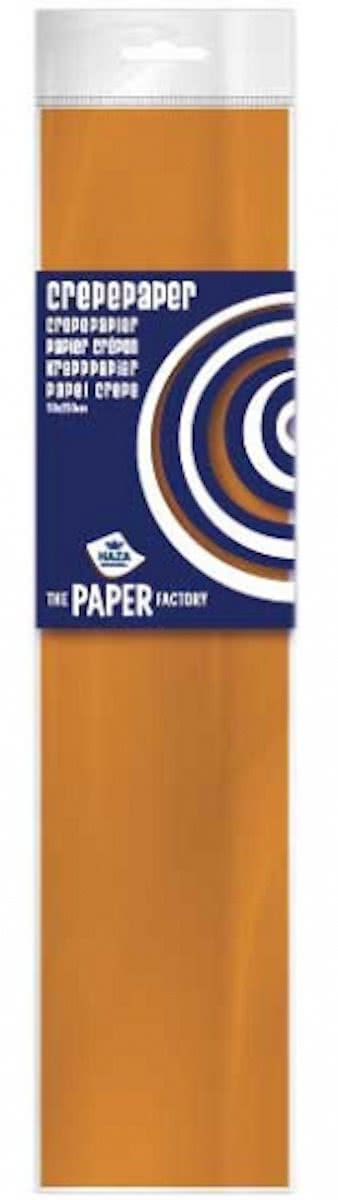 Crepe papier plat oranje 250 cm