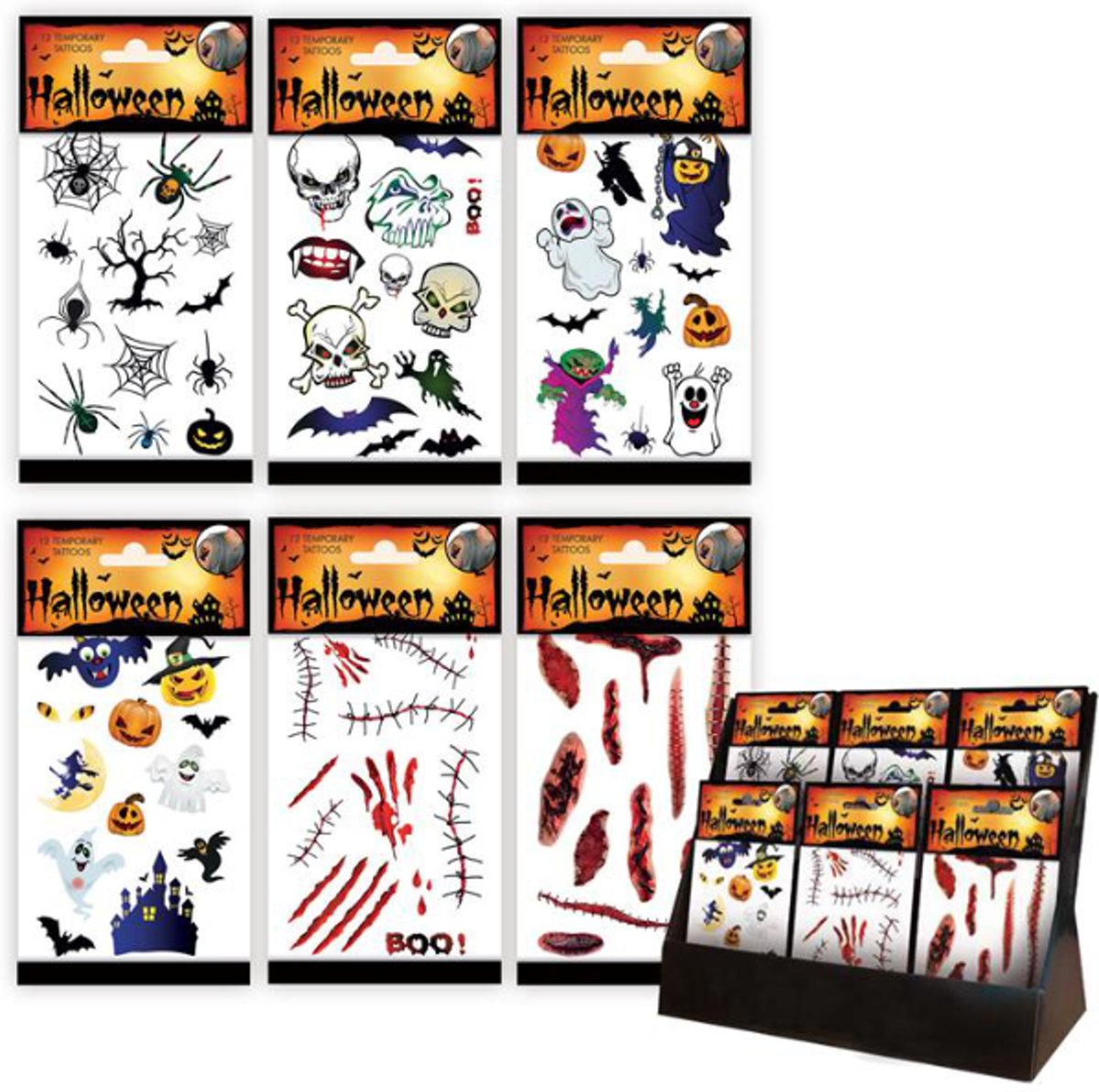 Halloween Tattoo set (72 stuks)