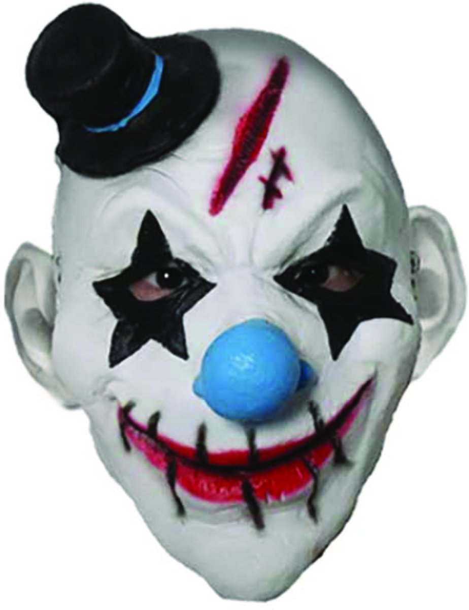 Masker Horror clown met ster ogen