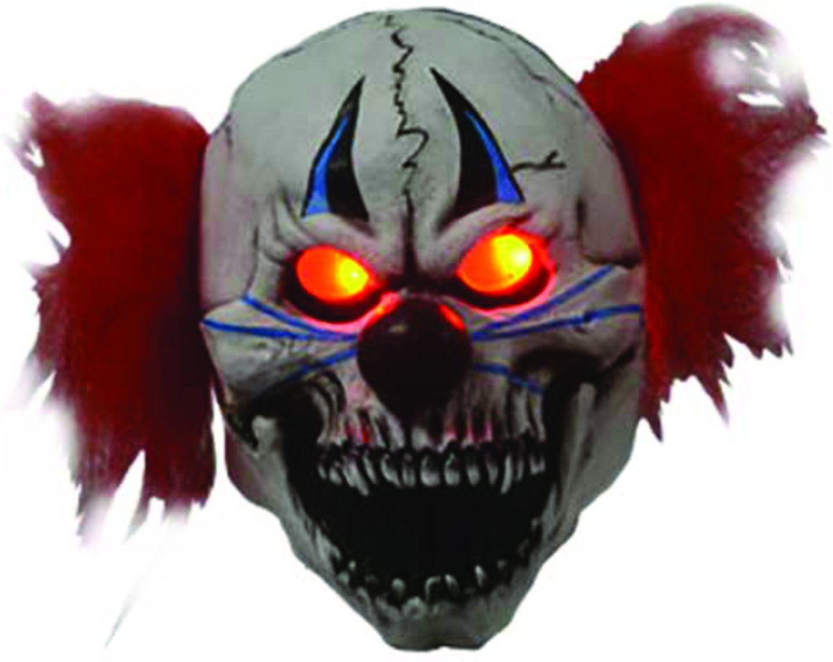 Masker Horror clown with light up eyes