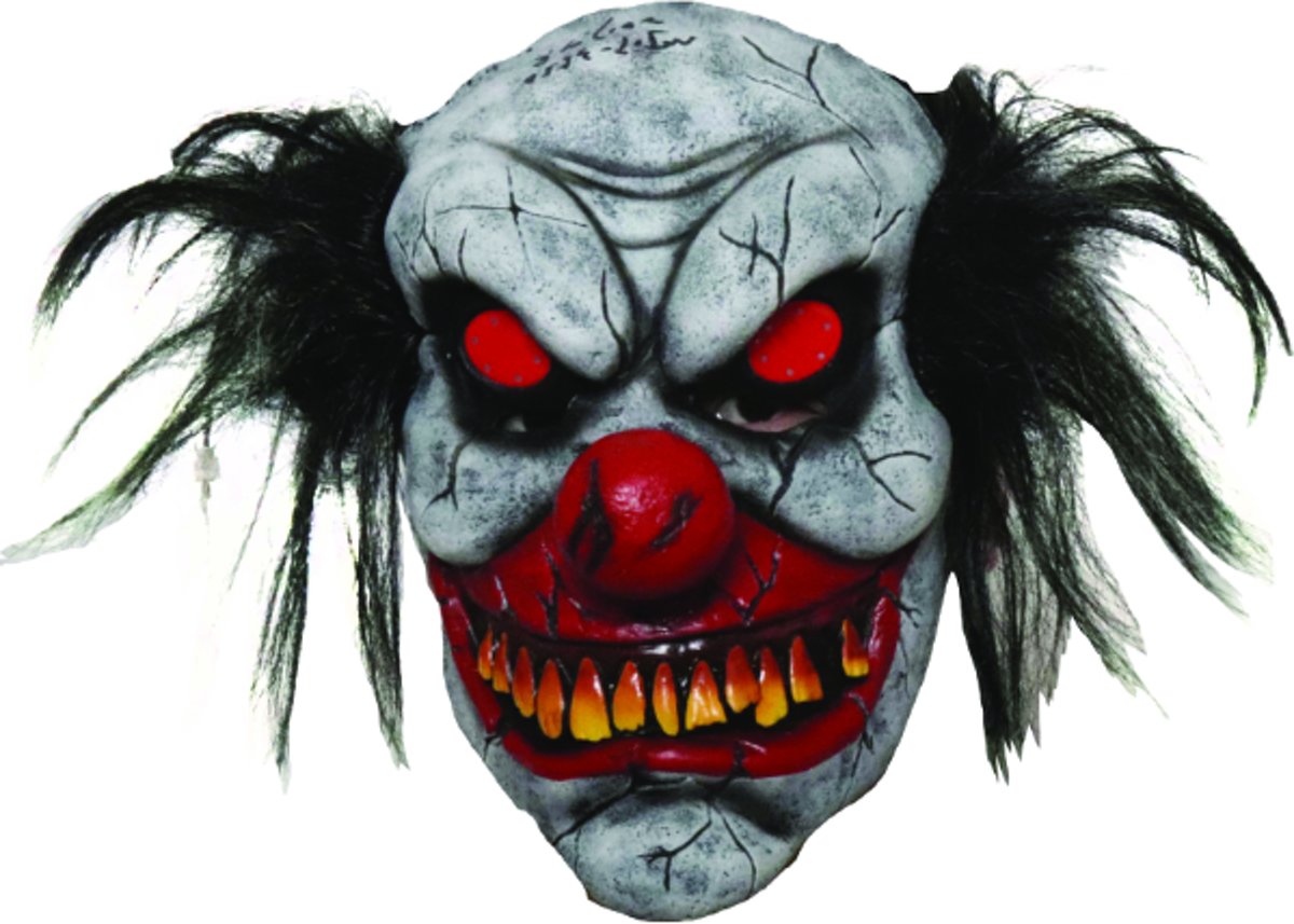 Masker Zombie clown with light up eyes