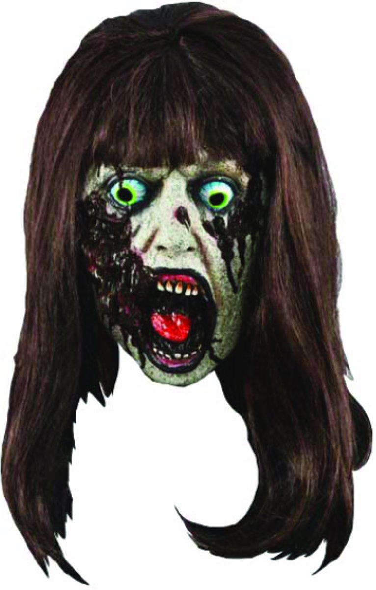 Masker Zombie lady met bruin haar