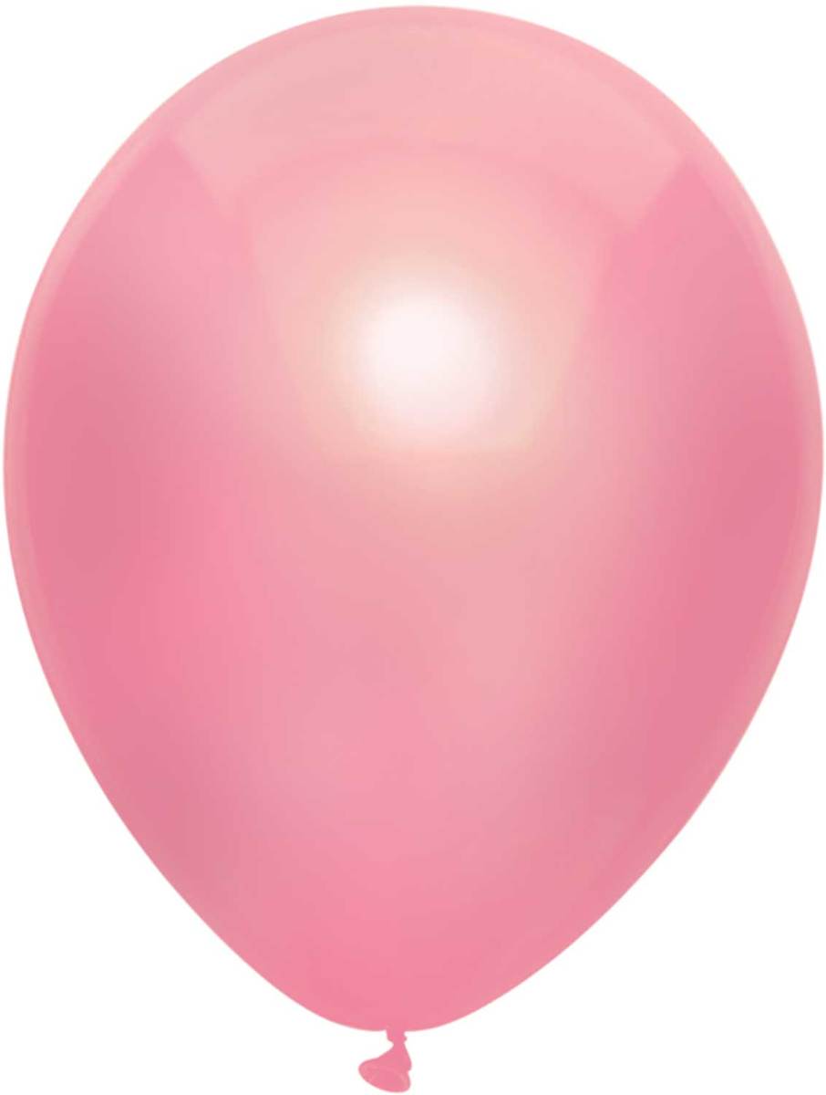 ballon metallic roze - 30 cm - 10 stuks