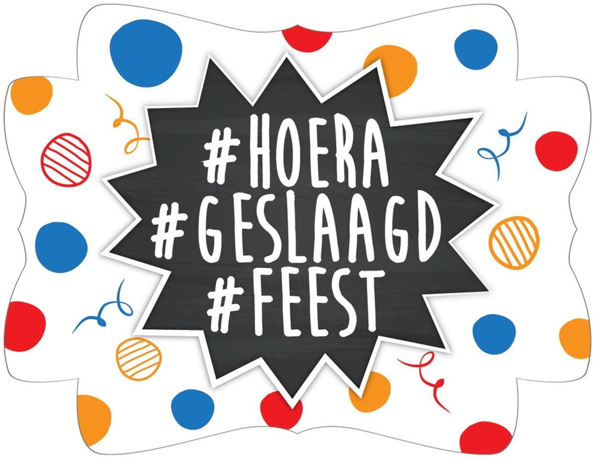 kroonschild - hoera geslaagd feest -