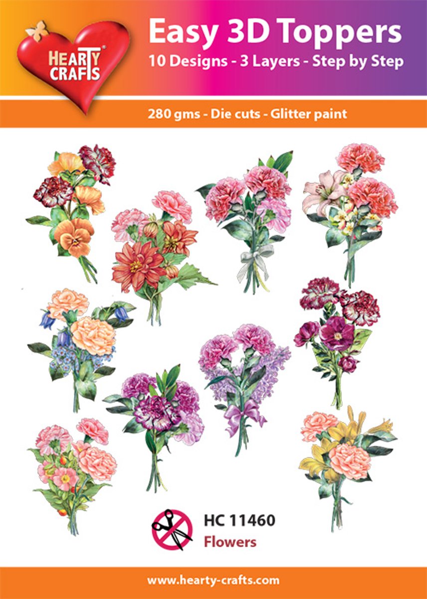 Easy 3D Topper Bloemen