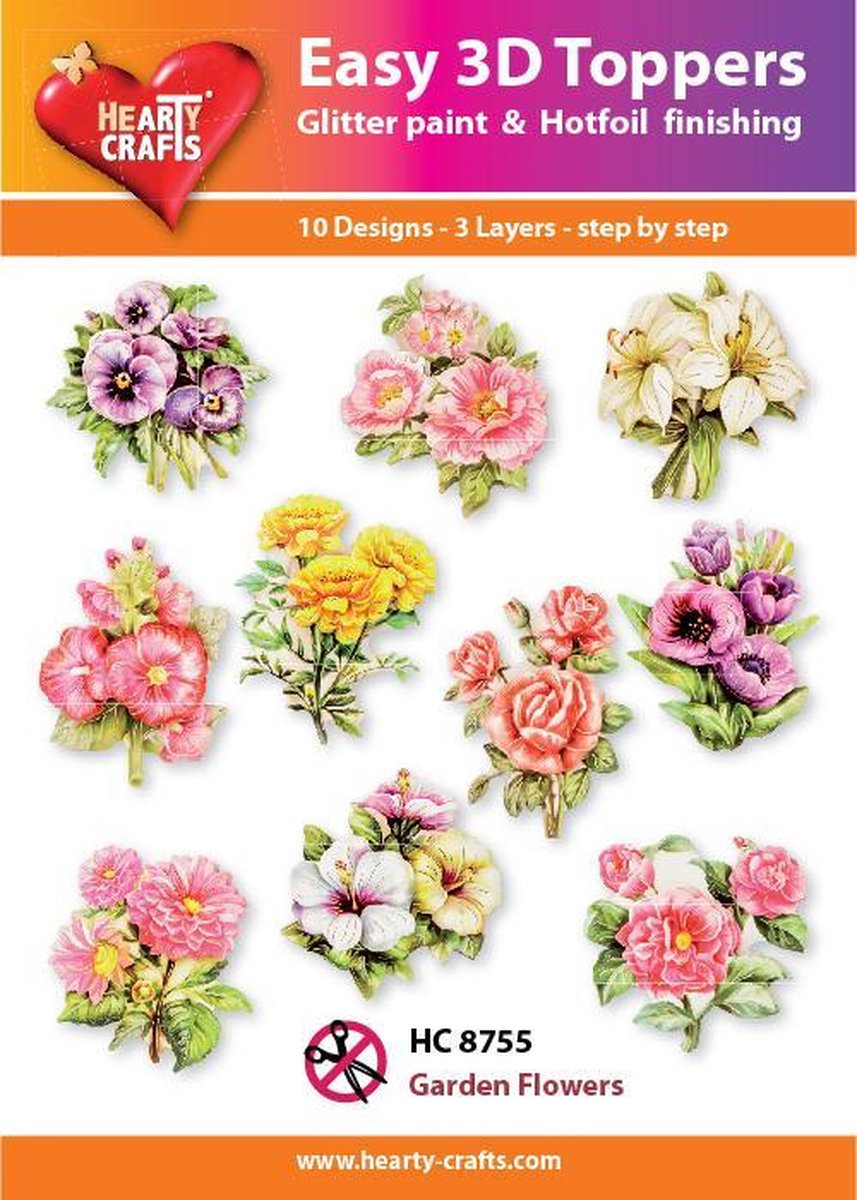 Easy 3D Topper Tuin Bloemen - HC8755