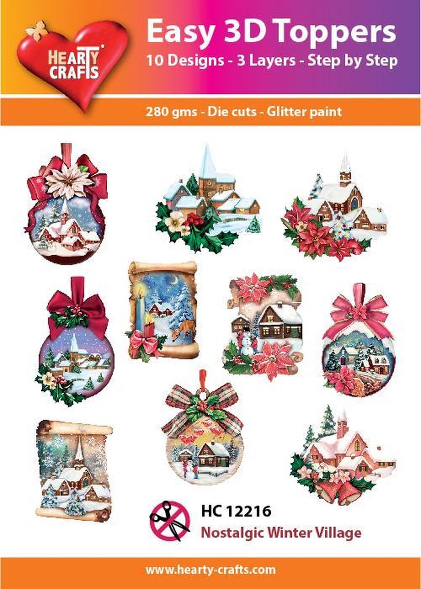 Easy 3D Topper Winter Dorp Nostalgisch