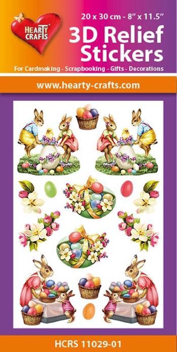 Hearty Crafts - 3D Reliëf Stickers - Easter