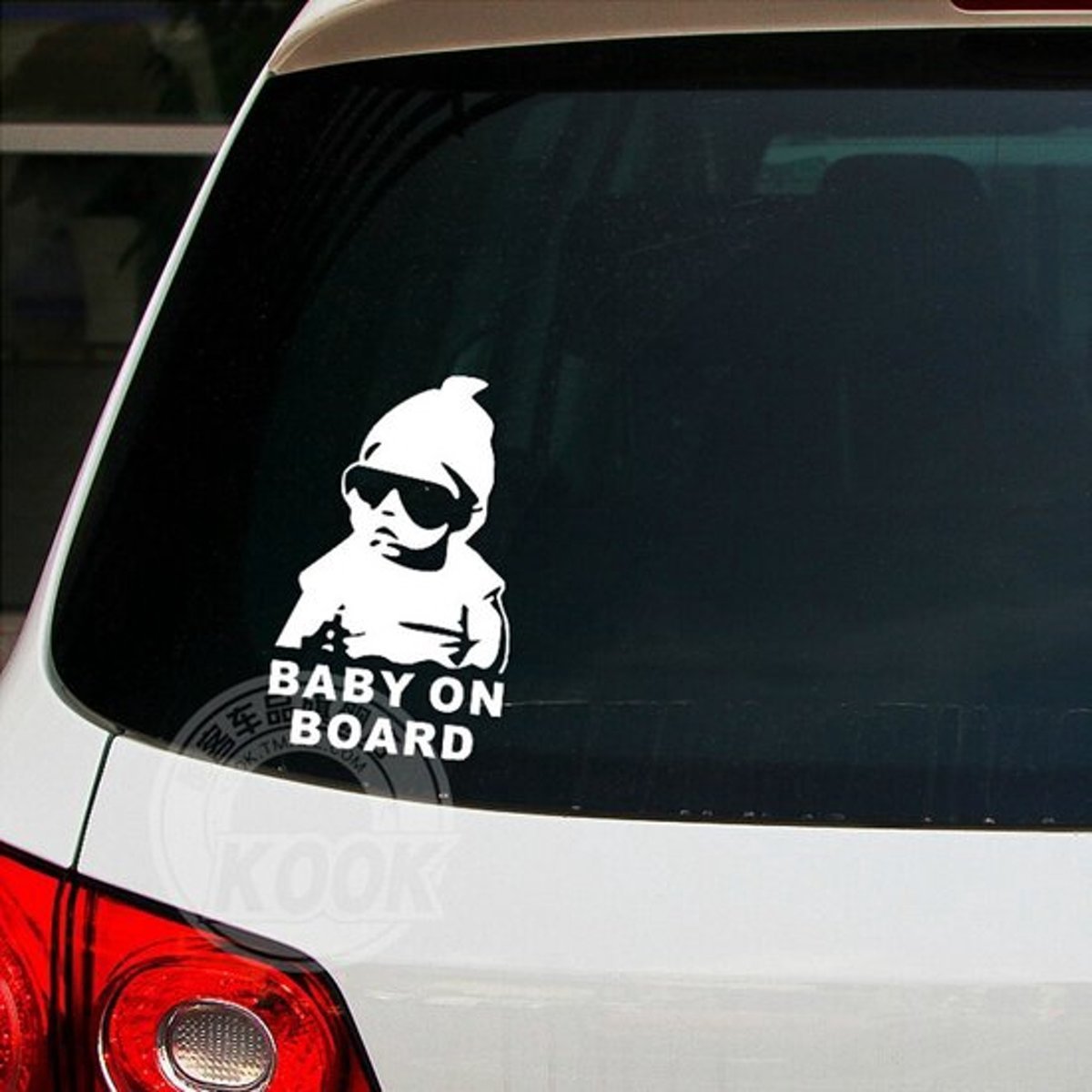 Baby On Board - Baby Aan Boord Auto   - Wit autosticker -  