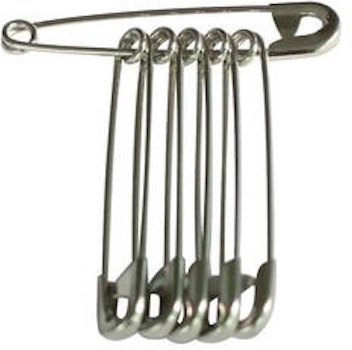 *** 12x Zilverkleurige Veiligheidsspelden - Groot - 50mm - 5cm - van   ***