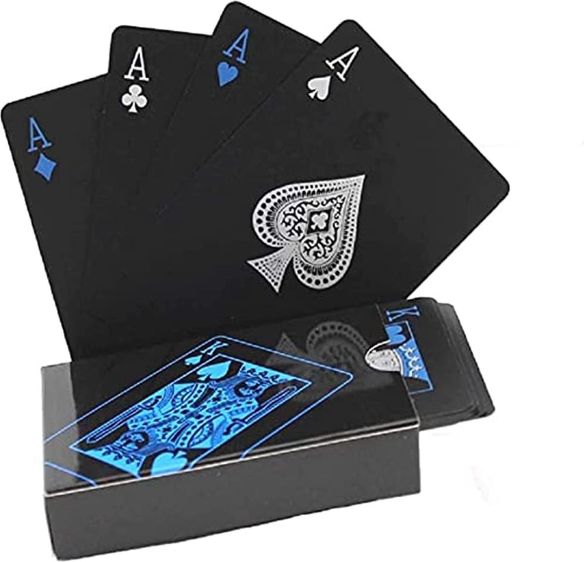 *** 2 sets Black and Blue Speelkaarten Waterdicht - Poker Kaarten Waterdicht - 108 Kaarten