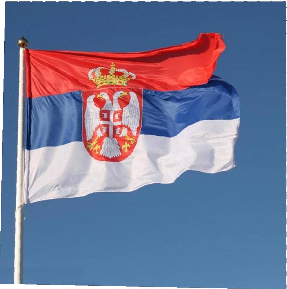 *** Grote Servische Vlag 150x90cm - Servie Vlag - van Heble® ***