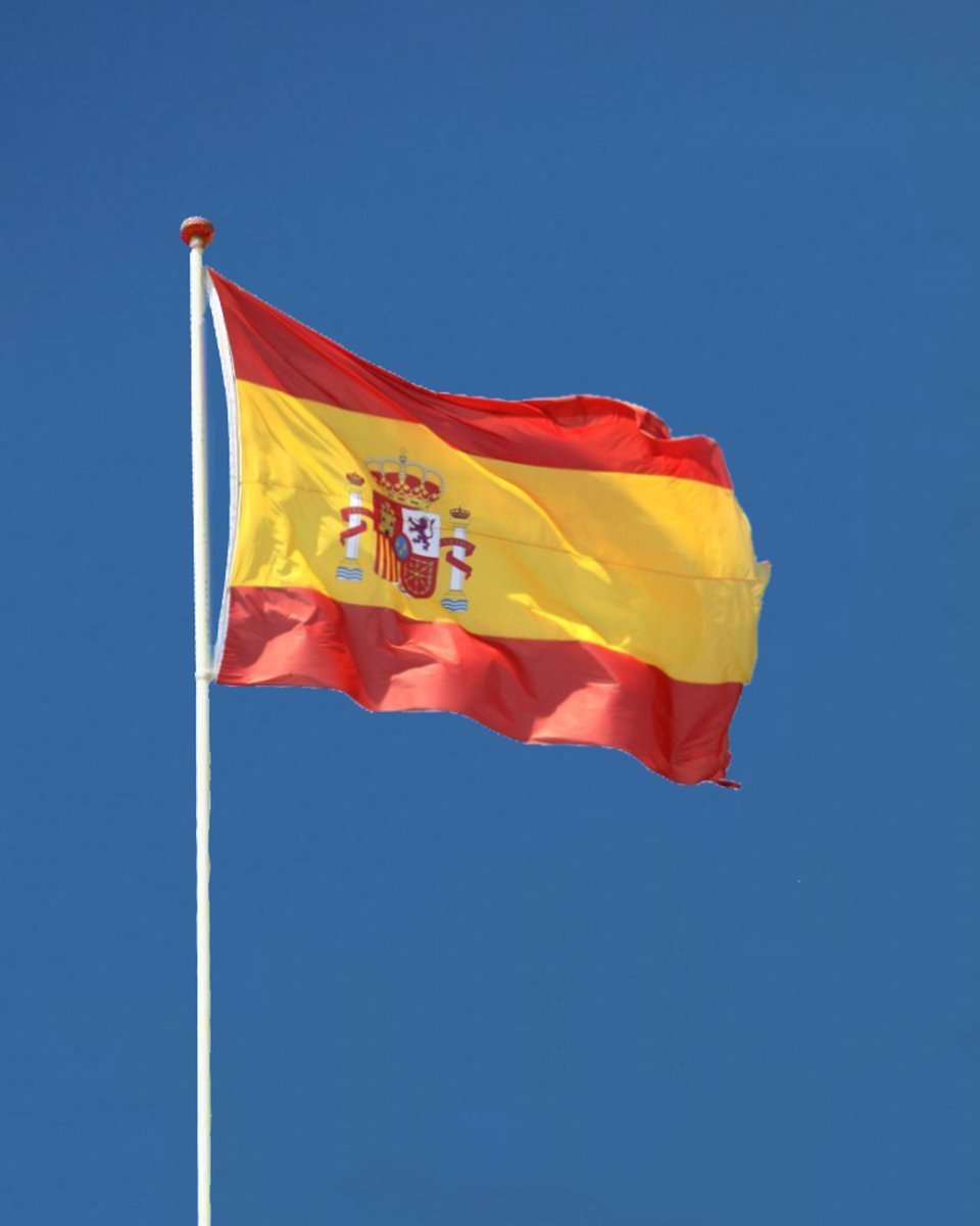 *** Spanje Vlag 90x150cm - Spain Flag - Drapeau Espagne - van Heble® ***