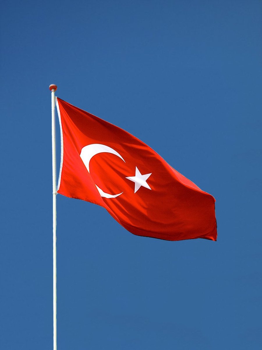 *** Turkije Vlag 90x150cm - Turkey Flag - Drapeau de la Turquie - van Heble® ***