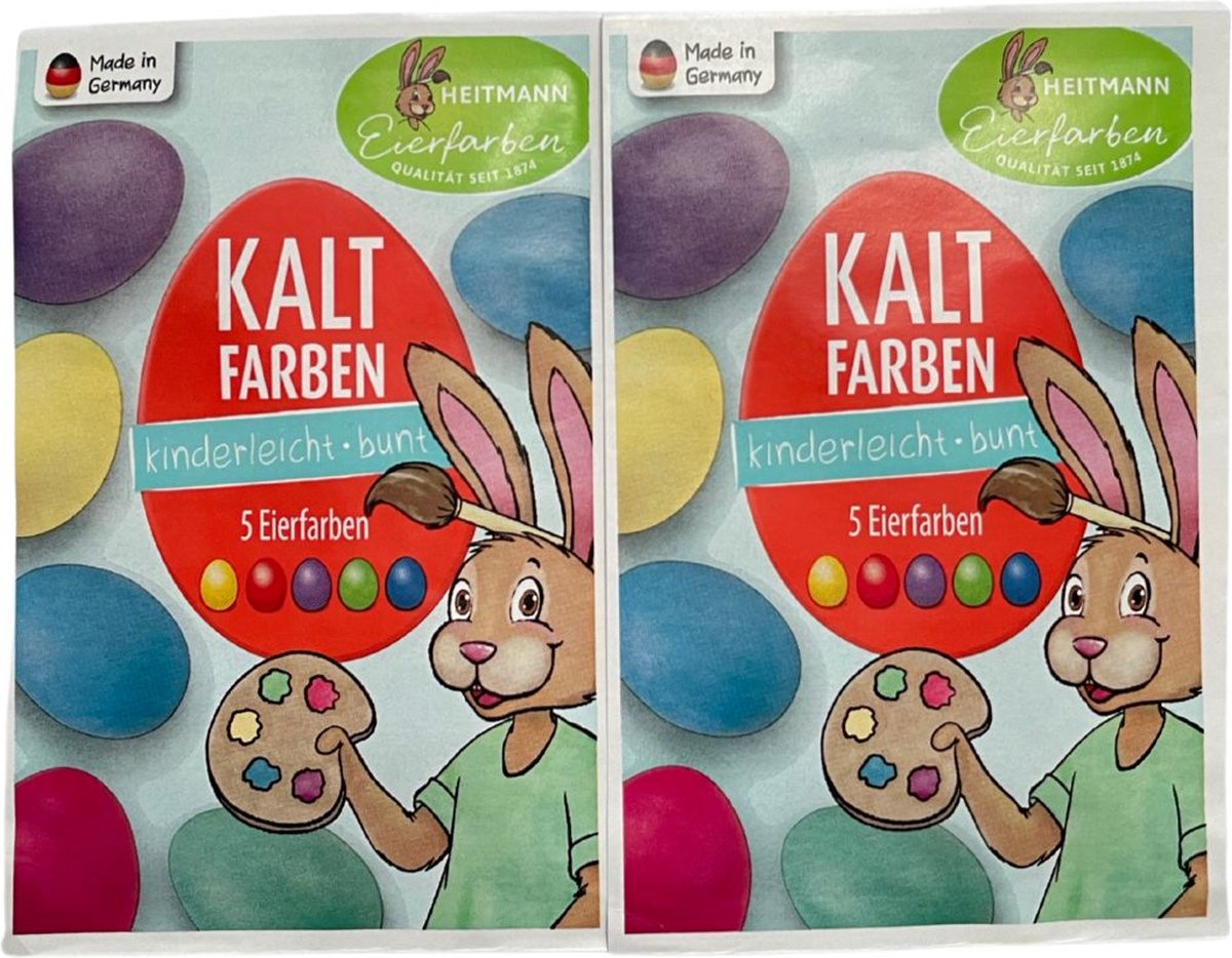 Eierverf tabletten 5 Kleuren 2 Zakjes - Eierverf - Pasen - Paas kleuren - Ei kleuren