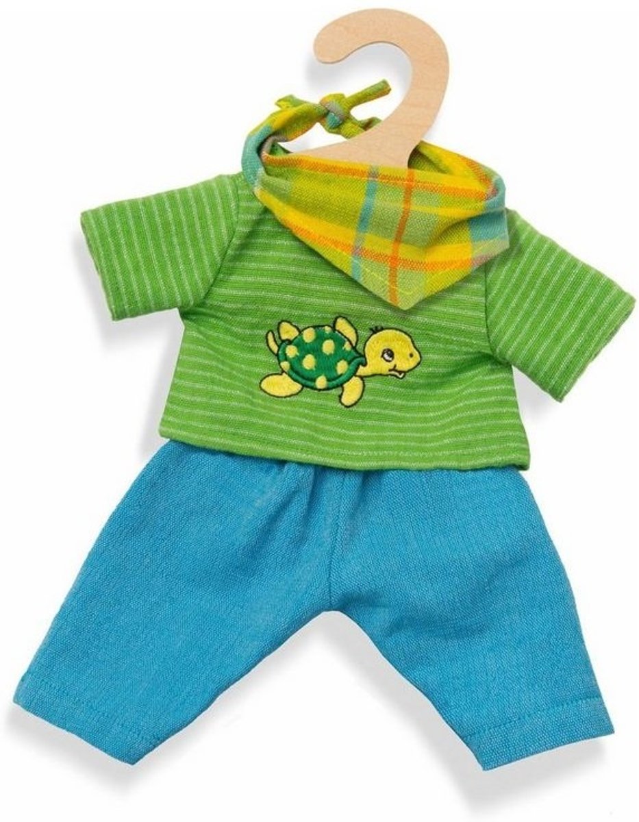 Heless poppenkleding outfit Max 3-delig blauw/groen 28-35 cm