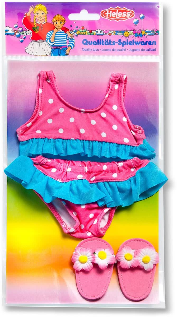 Poppenbikini met Slippers, 35-45 cm