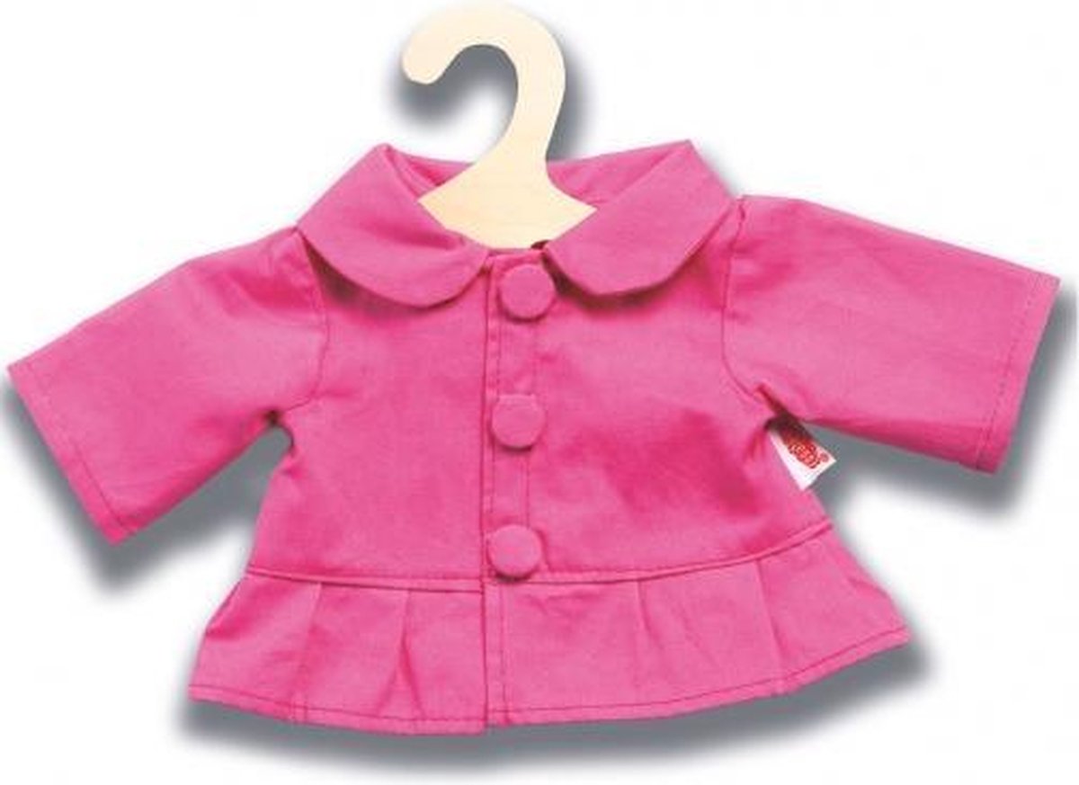 poppenkleding jas roze 28-33 cm