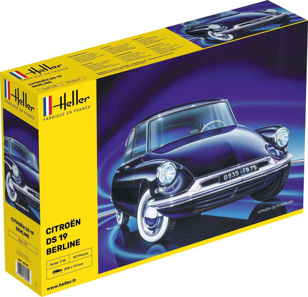 1:16 Heller 80795 Citroen DS 19 Plastic kit