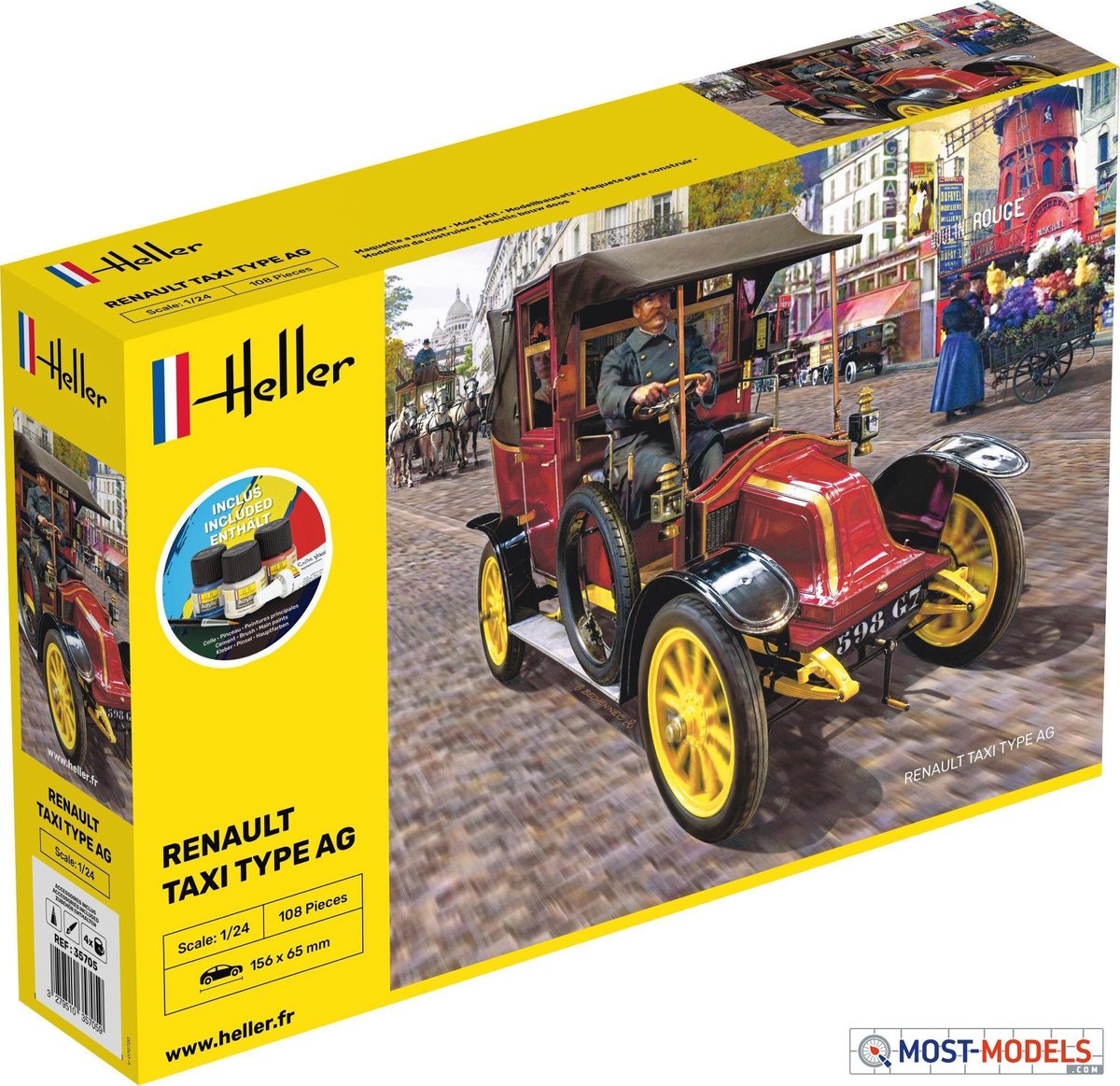 1:24 Heller 30705 Renault Taxi Type AG