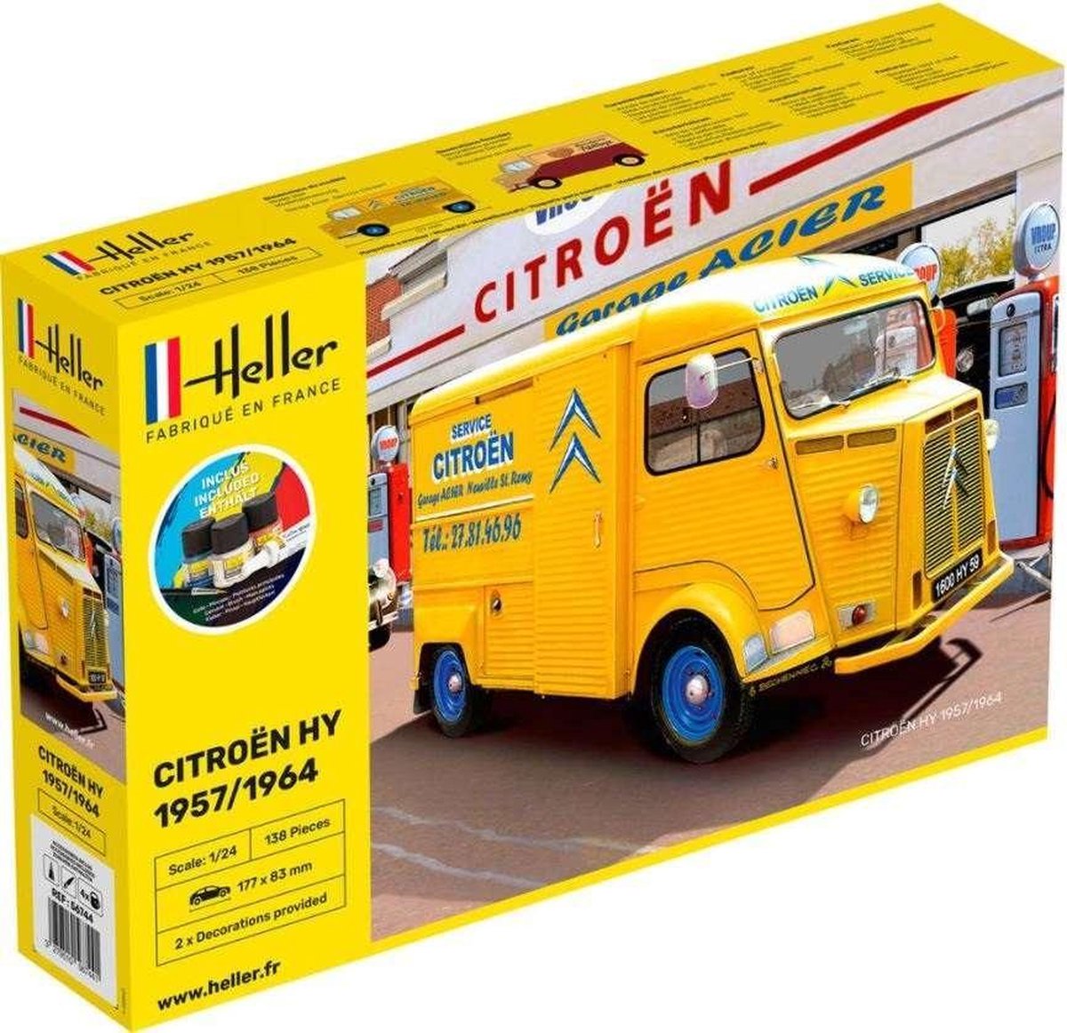 1:24 Heller 56744 Citroen HY 57/64 Service Citroen - Starter Kit Plastic kit