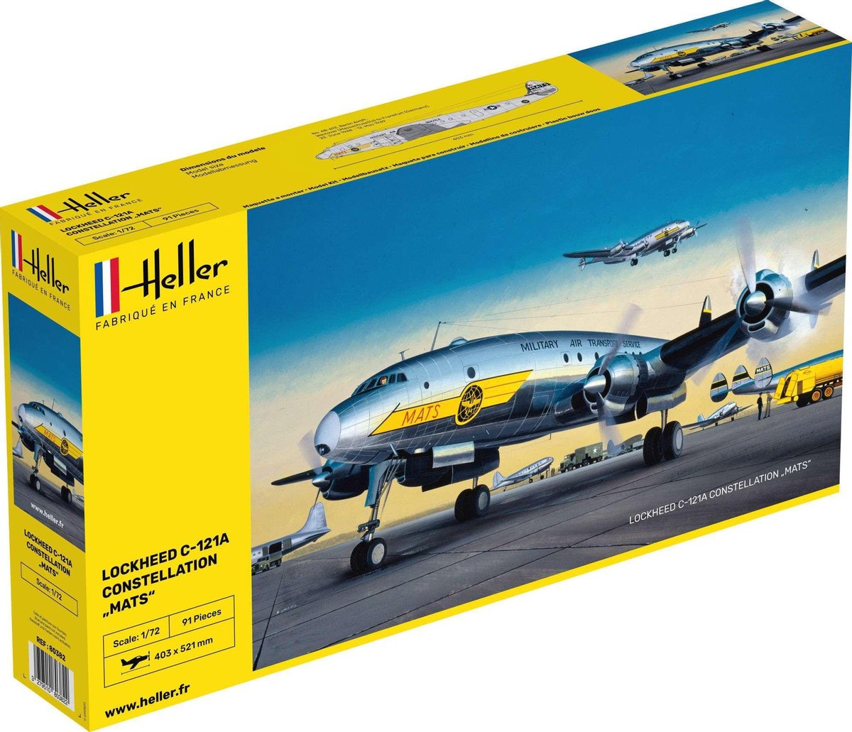 1:72 Heller 80382  C-121A constellation MATS Plastic kit