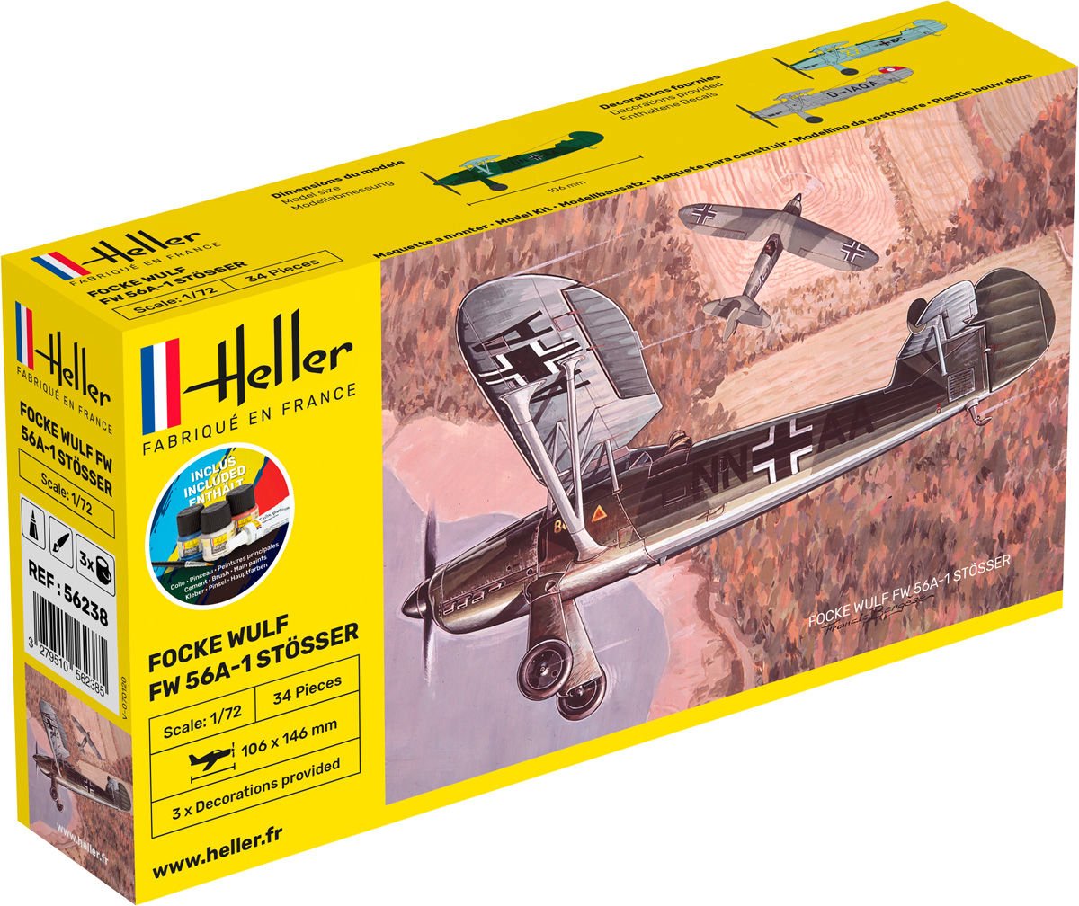 Heller - 1/72 Starter Kit Focke Wulf Fw 56a-1 Stosserhel56238 - modelbouwsets, hobbybouwspeelgoed voor kinderen, modelverf en accessoires