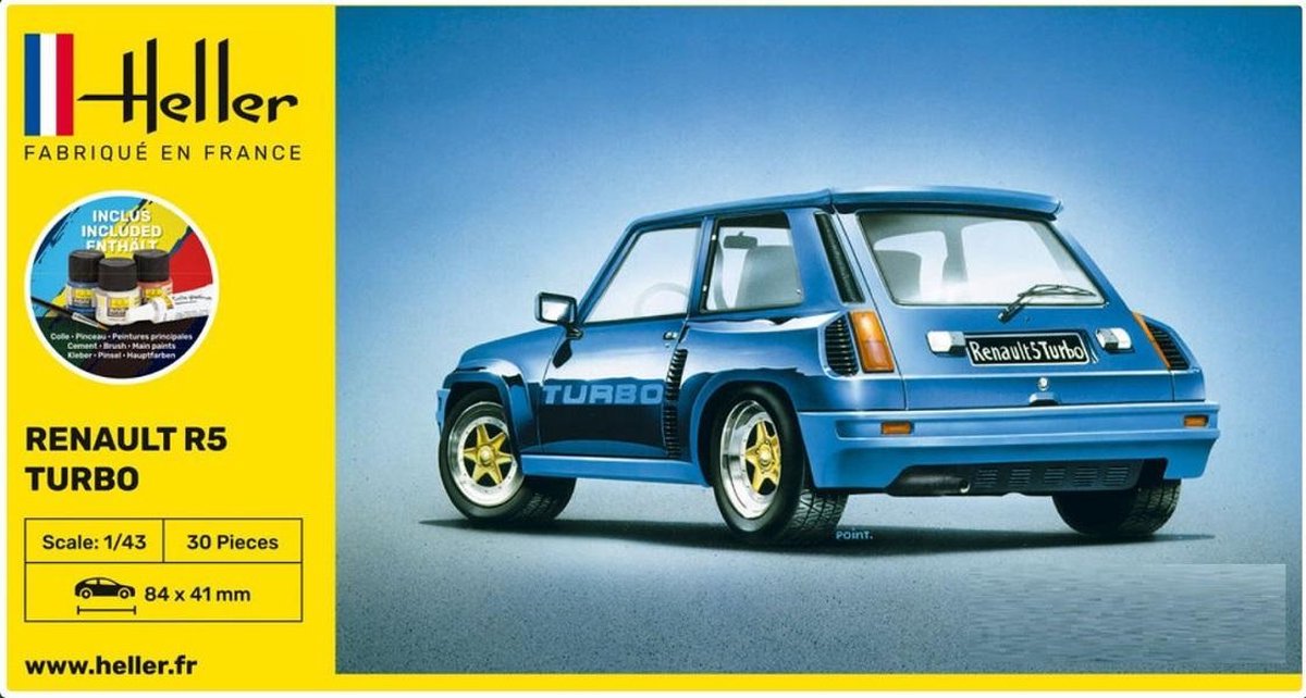 Heller Renault R5 Turbo STARTER KIT (modelbouw, 1:43)