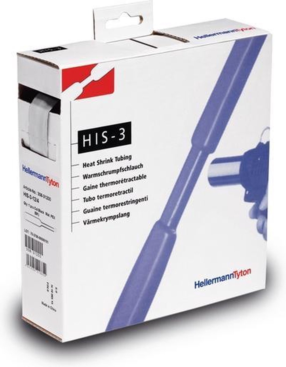 HellermannTyton 308-32403 Krimpkous zonder lijm Transparant 24 mm 8 mm Krimpverhouding:3:1 3 m